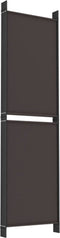 vidaXL - Kamerscherm - met - 6 - panelen - 300x180 - cm - stof - bruin