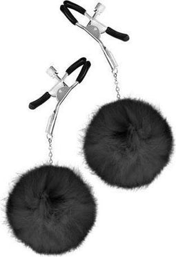 Tepelklemmen met zwarte pompoms