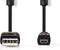 Nedis USB-Kabel - USB 2.0 - USB-A Male - US-E6 8-pins Male - 480 Mbps - Vernikkeld - 2.00 m - Rond - PVC - Zwart - Envelop