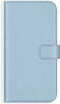 Selencia iPhone 12 Pro / 12 - Echt Lederen Bookcase - 3 Pashouders - Air Blue
