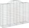 vidaXL - Schanskorven - 4 - st - gewelfd - 200x50x140/160 - cm - ijzer