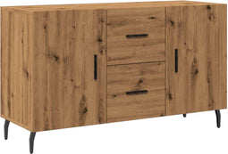 vidaXL - Dressoir - 100x36x60 - cm - bewerkt - hout - artisanaal - eikenkleurig