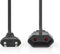 Nedis CEGL11085BK50 - Netsnoer Euro-connector - 500 cm - Zwart