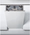 Whirlpool WSIO 3T223 PE X - Ingebouwde Vaatwasser - 10 Couverts - 6th Sense Technologie - Eco E