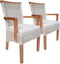 SVJ Eetkamerstoelen Rechthoekig - 47x54x97 cm - Wit/Bruin - Set van 2