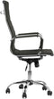 Feel Furniture Luxe Bureaustoel - Hoge Rugleuning - Donkergrijs met Zilveren Frame