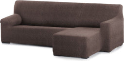 Hoes voor chaise longue met korte armleuning rechts Eysa ROC Bruin 120 x 120 x 360 cm