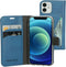 Mobiparts iPhone 12 mini - Flip cover - Ruimte voor pasjes - Staalblauw