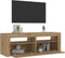vidaXL - Nachtkastjes - 2 - st - met - LED's - 60x35x40 - cm - artisanaal - eikenkleur