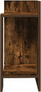 vidaXL - Bijzettafels - 2 - st - met - plank - 25,5x27x60 - cm - gerookt - eikenkleurig