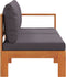 vidaXL - Tuinbank - met - 1 - armleuning - 2-zits - massief - acaciahout