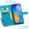 iMoshion Hoesje Geschikt voor Huawei P Smart (2021) Hoesje Met Pasjeshouder - iMoshion Mandala Bookcase - Turquoise