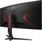 AOC CU34G2XP - 34 Inch WQHD Curved Monitor - 180Hz FreeSync Premium - Zwart