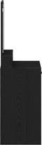 vidaXL - Kaptafel - met - Lades - - - Zwart - Eiken - - - 50x41x140 - cm