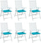 vidaXL - Tuinstoelkussens - 6 - st - 50x50x3 - cm - stof - turquoise
