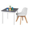 Woltu Kinderstoel - Houten Poten - Ergonomische Rugleuning - Wit - 56 x 38 x 33 cm