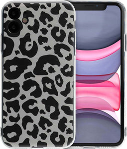 imoshion Hoesje Geschikt voor iPhone 11 Hoesje Siliconen - imoshion Design hoesje - Meerkleurig / Leopard Transparent