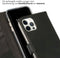 Selencia iPhone 12 (Pro) - Echt Lederen Bookcase - Ruimte voor 3 pasjes - Zwart