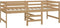 vidaXL - Bed - halfhoog - massief - grenenhout - honingbruin - 90x200 - cm