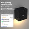 FlinQ Solar TwistCube 2-pack - Transformeerbaar in 4 vormen - Solar Wandlamp Buiten - Buitenlamp op