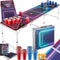 tectake® BeerWars I - Bierpongtafel - Hoogte verstelbaar - LED-verlichting - 100x Plastic Bekers 6x pingpongballen