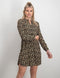 ONLY ONLCORY LS V-NECK TUNIC WVN NOOS - Korte jurk met lange mouwen - All over print - Maat L