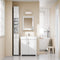 SoBuy BZR34-II-W - Hoge Badkamerkast - Waterbestendig met Verstelbare Planken en Lade - Wit 20x20x180cm