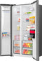 ETNA AKV5178IRVS - Amerikaanse koelkast - No-Frost - 528 liter - IJs- en waterdispenser - RVS - Energielabel E