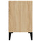 Nachtkastje met metalen poten 40x30x50 cm sonoma eikenkleurig