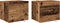 vidaXL - Nachtkastjes - met - LED-verlichting - 2 - stuks - Wandgemonteerd - Oud - Hout