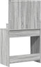 vidaXL - Kaptafel - met - LED - Verlichting - Grijs - Sonoma - 79x41x135 - cm