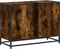 vidaXL - Wastafelkast - 80x33x60 - cm - bewerkt - hout - gerookt - eikenkleurig