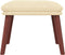 vidaXL - Voetenbank - 45x29,5x35 - cm - stof - crèmekleurig