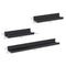 Woltu Wandplank Set 3-delig Zwart - 2x 30x5x10 cm & 1x 60x5x10 cm