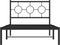 vidaXL - Bedframe - met - hoofdbord - metaal - zwart - 100x200 - cm