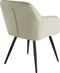 Tectake Eetkamerstoel Marilyn - Gestoffeerd - Ergonomisch - Creme (2 stuks)