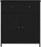 vidaXL - Sideboard - Zwart - Eiken - 70x30x80 - cm - Engineered - Hout - en - Staal