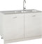 vidaXL - Gootsteen - dubbele - bak - 1200x600x155 - mm - roestvrij - staal - zilver