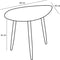 Mica Decorations Bijzettafel - Set van 2 - Druppelvormig - Zwart (2 stuks)