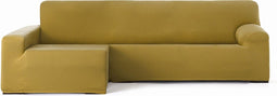 Hoes voor chaise longue met lange armleuning links Eysa BRONX Mosterd 170 x 110 x 310 cm