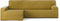 Hoes voor chaise longue met lange armleuning links Eysa BRONX Mosterd 170 x 110 x 310 cm