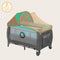 Lionelo Sven Plus - 2in1 Meegroeibed & Campingbedje - Co-Sleeper met Organizer en Klamboe - Turquoise/Grijs - 127x60 cm