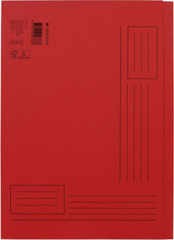 Vouwmap quantore a4 ongelijke zijde 250gr rood | 10 stuks