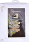 Thea Gouverneur - Borduurpakket met telpatroon - 472.05 - Voorgesorteerde DMC Garens - Parijs - Zwart Aida - 79 cm x 50 cm - DIY Kit