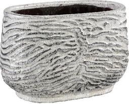 PTMD Bloempot Gida - 31x18x20 cm - Keramiek - Wit