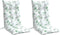 vidaXL - Stoelkussens - 2 - st - hoge - rug - bladpatroon - oxford - stof