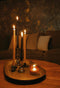 Lolaa Gedraaide Swirl dinerkaars cognac 20cm - 6 stuks