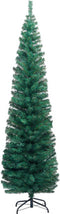 vidaXL - Kunstkerstboom - met - standaard - smal - 210 - cm - PVC - groen