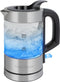 ProfiCook WKS 1228 G - Glazen waterkoker 0,5 liter - Roestvrij staal met blauwe led verlichting