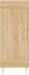 vidaXL - Dressoir - 34,5x34x90 - cm - bewerkt - hout - sonoma - eiken